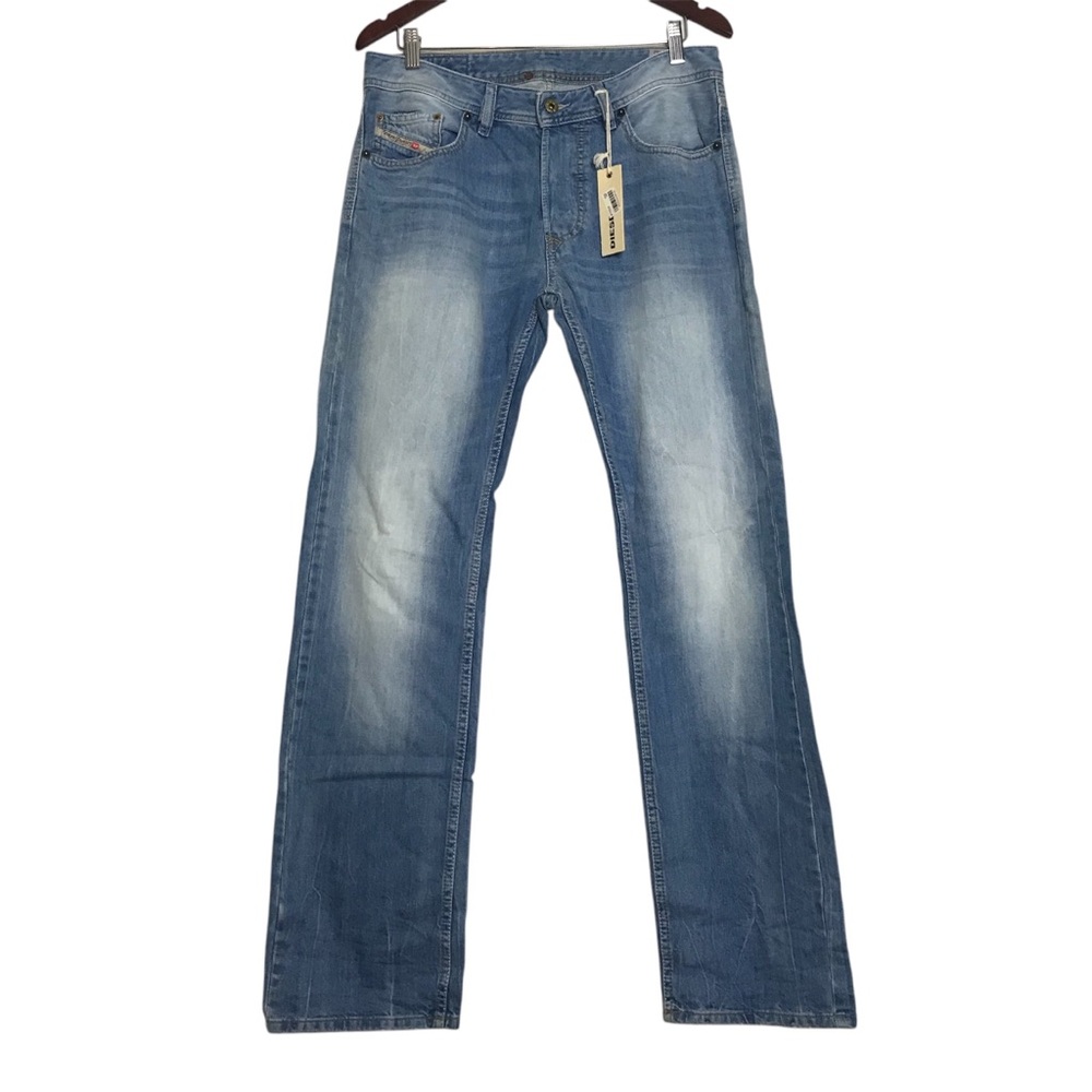 Diesel Larkee Medium Wash Button Up Straight Leg Denim Jeans Mens Size 32X32 NWT